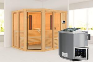 Karibu | Ava Sauna | Biokachel 9 kW Externe Bediening