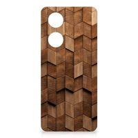 Stevig Telefoonhoesje voor OPPO Reno8 T 5G Wooden Cubes