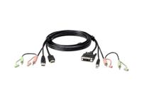 Aten +1,8 m+USB+HDMI+to+DVI-D+KVM+Kabel