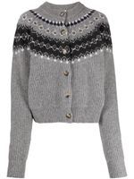 KHAITE cardigan The Michaela en maille Fair Isle - Gris