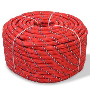 VidaXL Boot touw 16 mm 250 m polypropyleen rood