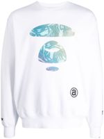 AAPE BY *A BATHING APE® sweat à logo imprimé - Blanc