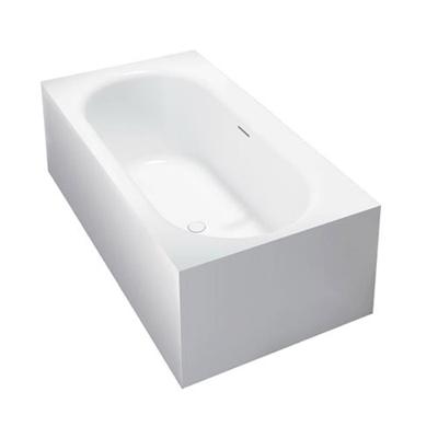 Ligbad Vrijstaand Solid Rechthoek 95x180x55cm Solid Surface Mat Wit met Badwaste en Overloop Ligbad Vrijstaand Solid Rechthoek 95x180x55cm Solid Surface Mat Wit met Badwaste en Overloop