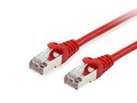 Equip 605527 RJ45 Netwerkkabel, patchkabel CAT 6 S/FTP 0.50 m Rood Vergulde steekcontacten 1 stuk(s)