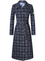 ETRO robe ceinturée à fleurs en jacquard - Bleu - thumbnail