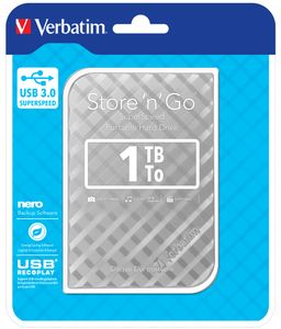 Verbatim Store n Go 1 TB Externe harde schijf (2,5 inch) USB 3.2 Gen 1 (USB 3.0) Zilver 53197