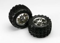 Tires & wheels, assembled, glued (ss (split spoke) chrome wheels, talon tires, foam inserts) (2)