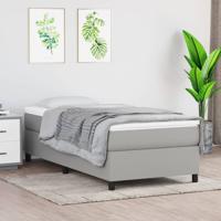 Boxspring met matras stof lichtgrijs 100x200 cm SKU: V3144399 - thumbnail