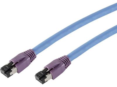 Smart 50.9103 RJ45 Netwerkkabel, patchkabel CAT 8.1 S/FTP 1.50 m Blauw Vergulde steekcontacten, Snagless 1 stuk(s) Smart 50.9103 RJ45 Netwerkkabel, patchkabel CAT 8.1 S/FTP 1.50 m Blauw Vergulde steekcontacten, Snagless 1 stuk(s)