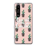 Cactus quote: Sony Xperia 1 III Transparant Hoesje - thumbnail