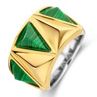 TI SENTO-Milano 12280MA Ring Malachiet zilver goud-en zilverkleurig-groen