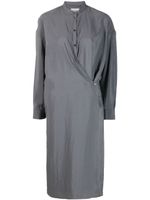 LEMAIRE robe-chemise Twisted à col officier - Gris