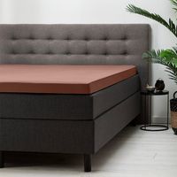 Hoeslaken Stretch - Topper - Cognac - 190x200 cm - Bruin - Fresh and Co - Dekbed-Discounter.nl