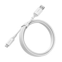 OtterBox Versterkte USB-A naar USB-C Cable, Oplaadkabel voor Smartphone en Tablet, Ultra-robuust, Bend en Flex getest, 2m, Wit
