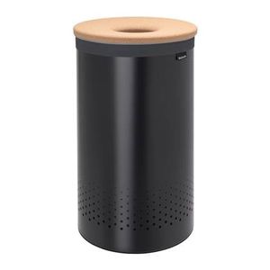 Brabantia Wasbox 60 L - Zwart / Kurk