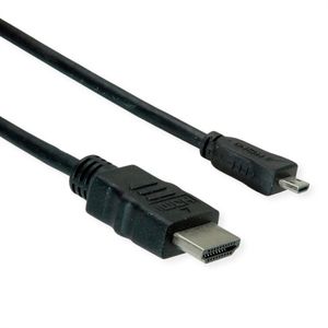 ROLINE GREEN HDMI High Speed Kabel met Ethernet, HDMI male - Micro HDMI male, 2 m