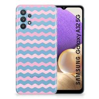 Samsung Galaxy A32 5G TPU bumper Waves Roze - thumbnail