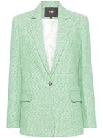 Maje blazer en tweed à simple boutonnage - Vert