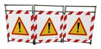 Interventiebarrière van roestvrij staal, 1 m, Let op gevaar