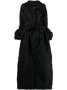 Baruni robe longue ceinturée à manches froncées - Noir