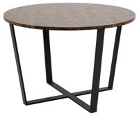 Eettafel Liam MDF Bruin Ø110cm - Giga Living - thumbnail