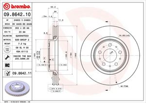 Remschijf BREMBO, Remschijftype: Binnen geventileerd, u.a. für Volvo