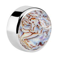 Disc for 1.6mm pins met Mother Of Pearl Design Chirurgisch staal 316L Balletjes, staafjes en meer - thumbnail