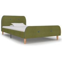 Bedframe stof groen 90x200 cm - thumbnail