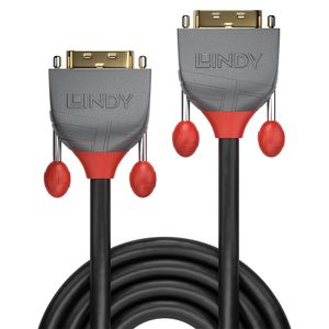 LINDY 36226 DVI-kabel DVI Aansluitkabel DVI-D 24+1-polige stekker, DVI-D 24+1-polige stekker 10.00 m Zwart