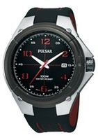 Horlogeband Pulsar VX42-X283-PXH797X1 Leder Zwart - thumbnail