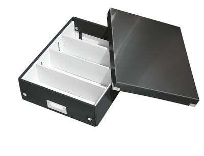 Leitz Opbergdoos 6058-00-95 Zwart (b x h x d) 281 x 100 x 370 mm 1 stuk(s)