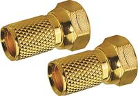 SCHWAIGER -GOFST7002 537- F draaibare connectorset van 2 | voor coaxkabel | verbinding van connector en kabel | 2 stuks | goud