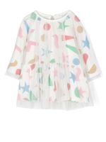 Stella McCartney Kids robe imprimée à volants - Blanc - thumbnail