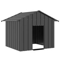 vidaXL Hondenhok met dak 131x101x102 cm gegalvaniseerd staal, hondenkennel, hondenverblijf, huisdierenhok, hondenbench, dierenverblijf