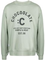 CHOCOOLATE sweat en coton à logo imprimé - Vert