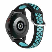 By Qubix - Siliconen sportbandje met gesp - Zwart + blauw - Compatible met Xiaomi Mi Watch/Compatible met Xiaomi Watch 2 / Compatible met Xiaomi Watch S1 / S2 / S3 / S4 - Compatible Xiaomi bandje