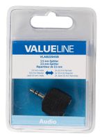 Valueline VLAB22945B Audio-splitter 3,5 mm Male - 2x Female Zwart - thumbnail