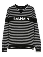 Balmain Kids haut en maille à logo imprimé - Noir