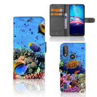 Bookcase Moto E6s Telefoonhoesje met Pasjes Vissen