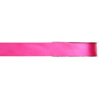 1x Fuchsia roze satijnlint rollen 1 cm x 25 meter cadeaulint verpakkingsmateriaal