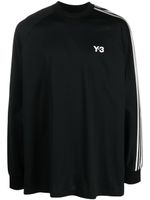 Y-3 sweat rayé à logo imprimé - Noir