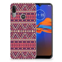 Motorola Moto E6 Plus TPU bumper Aztec Paars - thumbnail