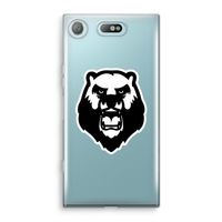 Angry Bear (white): Sony Xperia XZ1 Compact Transparant Hoesje