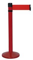 Rode paal standaard basis - riem 4 m/100 mm rood