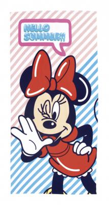 Arditex strandlaken Minnie 70 x 140 cm microfiber rood/blauw Arditex strandlaken Minnie 70 x 140 cm microfiber rood/blauw