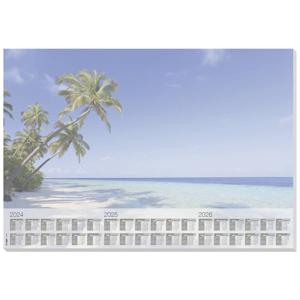 Sigel HO470 Bureau onderlegger Beach 3-jaarskalender Meerdere kleuren (b x h) 595 mm x 410 mm