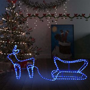 VidaXL Kerstdecoratie rendier en slee 252 LED&apos;s