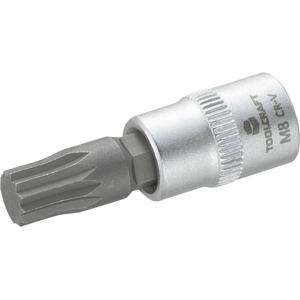 TOOLCRAFT 816197 Veeltand (XZN) Dopsleutel-bitinzet 8 mm 1/4 (6.3 mm)