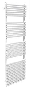 Vipera Vesuvio enkele handdoekradiator 60 x 180 cm elektrische verwarming mat wit zij- en middenaansluiting 1.385W, weerstand inbegrepen