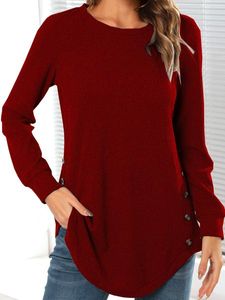 Casual Cotton-Blend T-Shirt Tunic